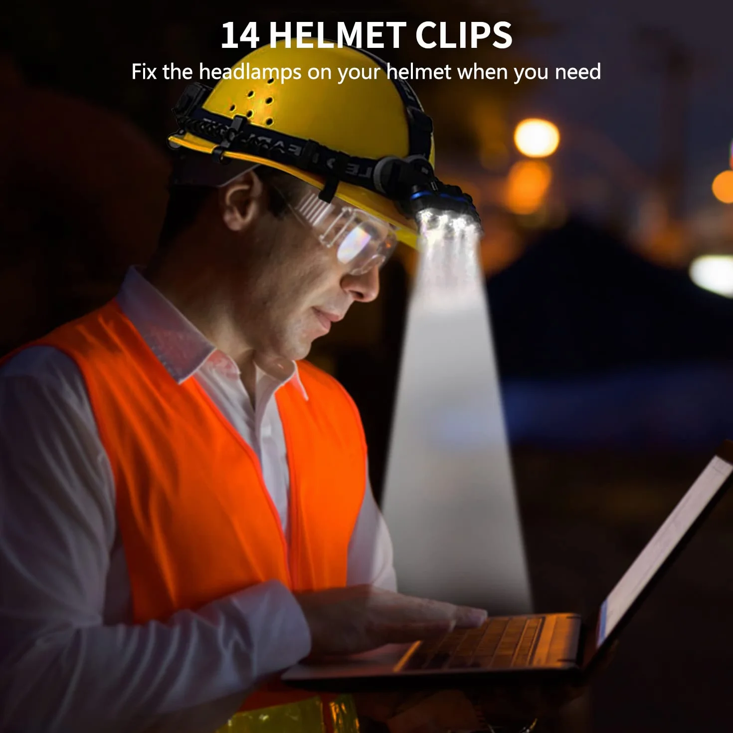 Clip per luce del casco, gancio per faro, Hardhat clip accessorio faro, montaggio facile su casco bordi stretti