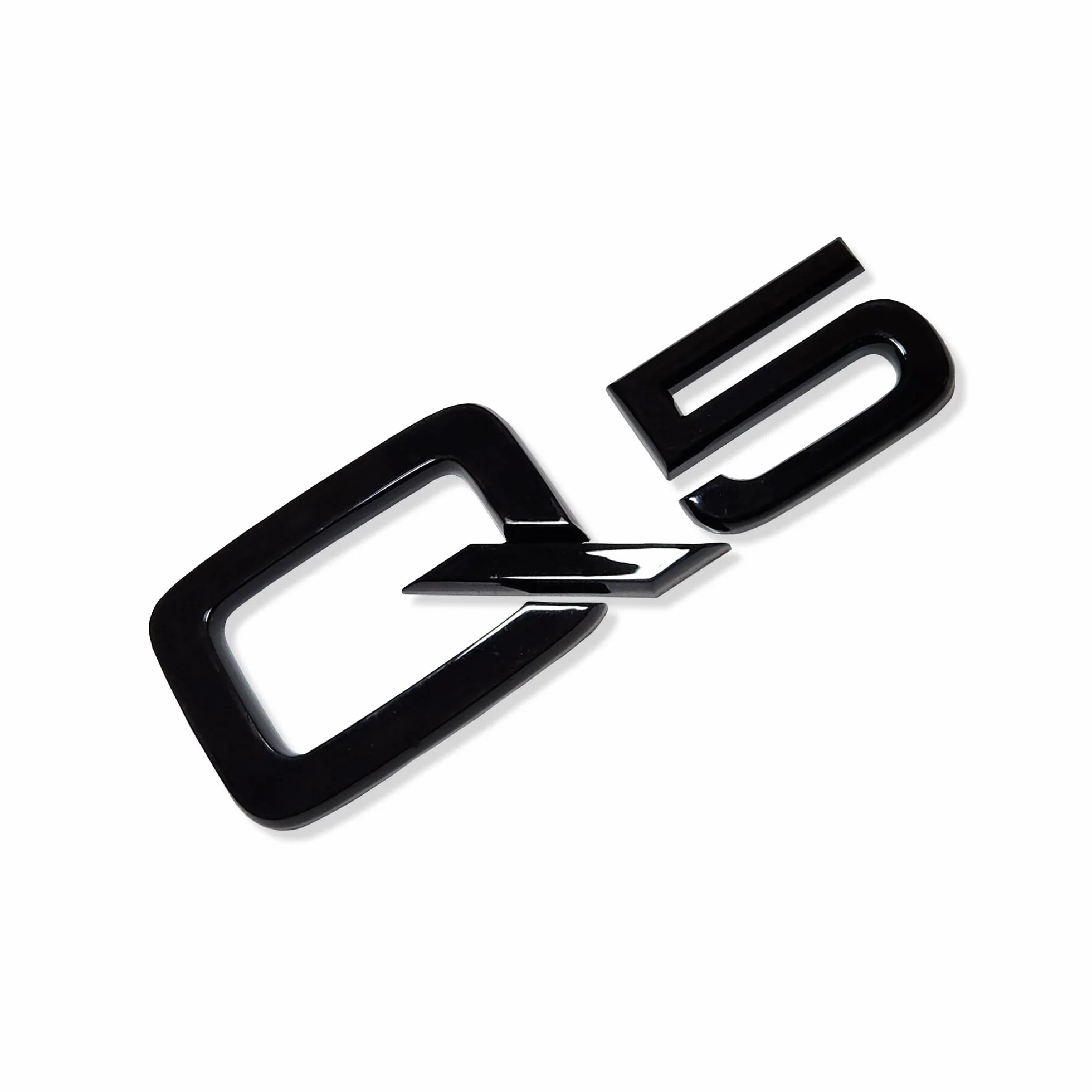 Q5 Nero Lucido Anteriore Posteriore Ala Nero Badge Logo Boot Emblema Adesivo Tuning
