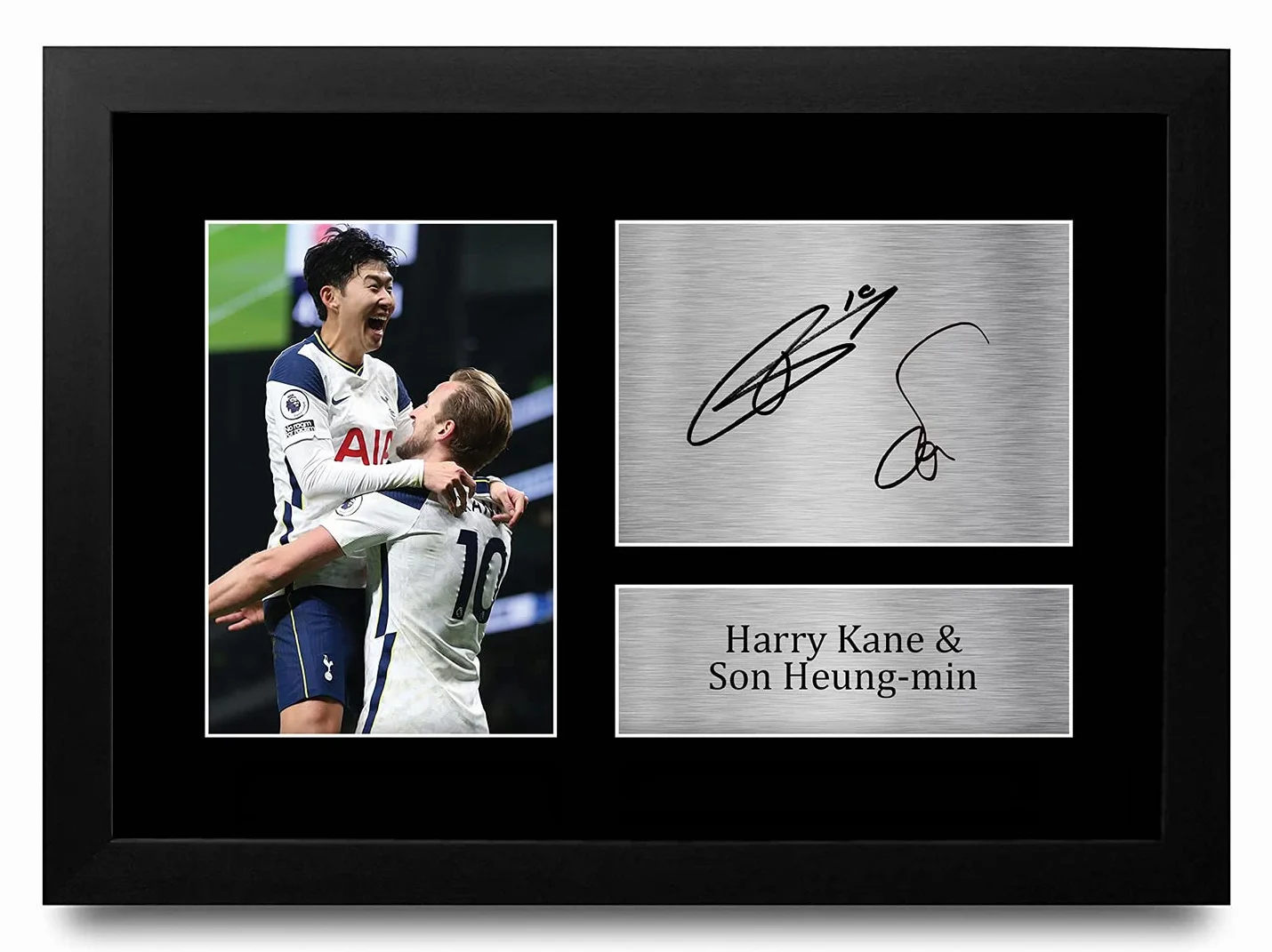 Harry Kane & Son Heung-min Autografata Foto A4 Cornice Regalo Calcio