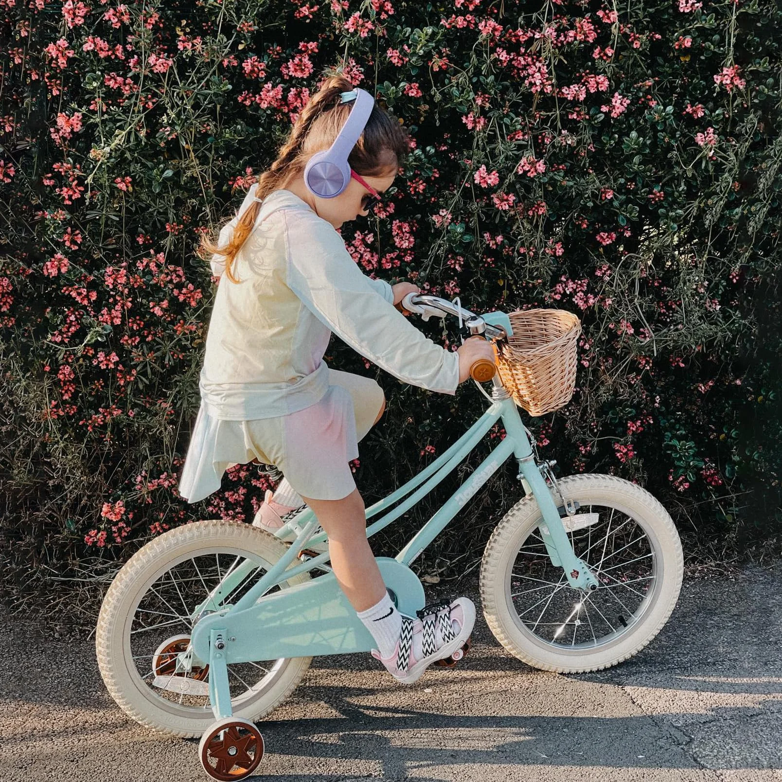 JOYSTAR Bicicletta per bambine 12/14/16/18/20 pollici con rotelle e cestino