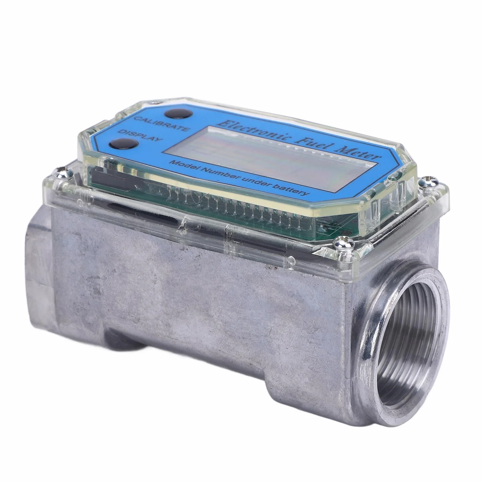 Matybobe Misuratore di Portata a Turbina Misuratore di Portata a Turbina Digitale Elettronico per Carburante Display unità (32 mm)