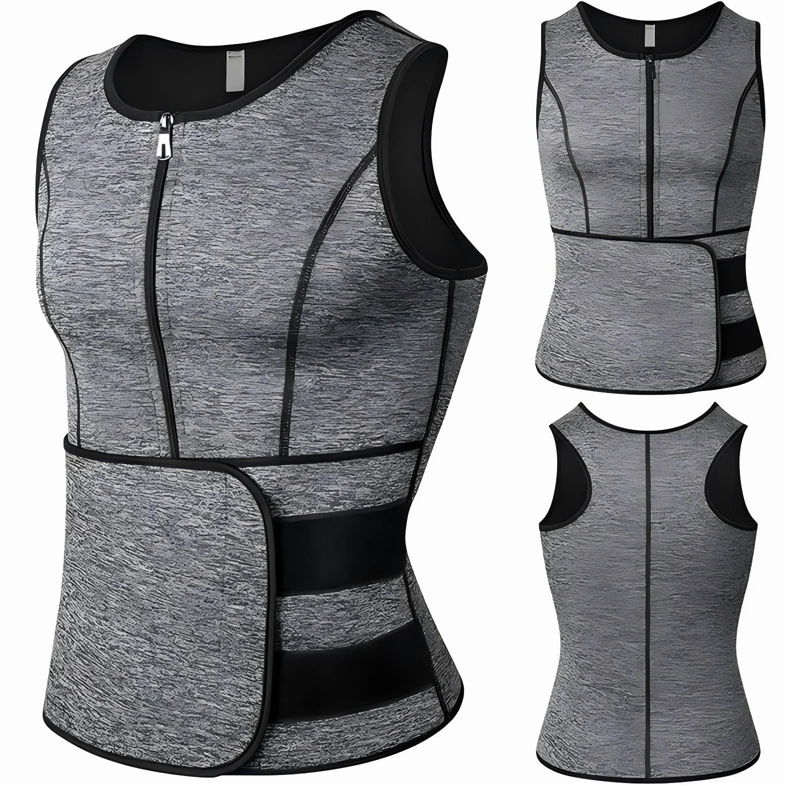 Gilet da uomo Sauna Neoprene dimagrimento Cintura Sudazione Fitness Sports Canotta
