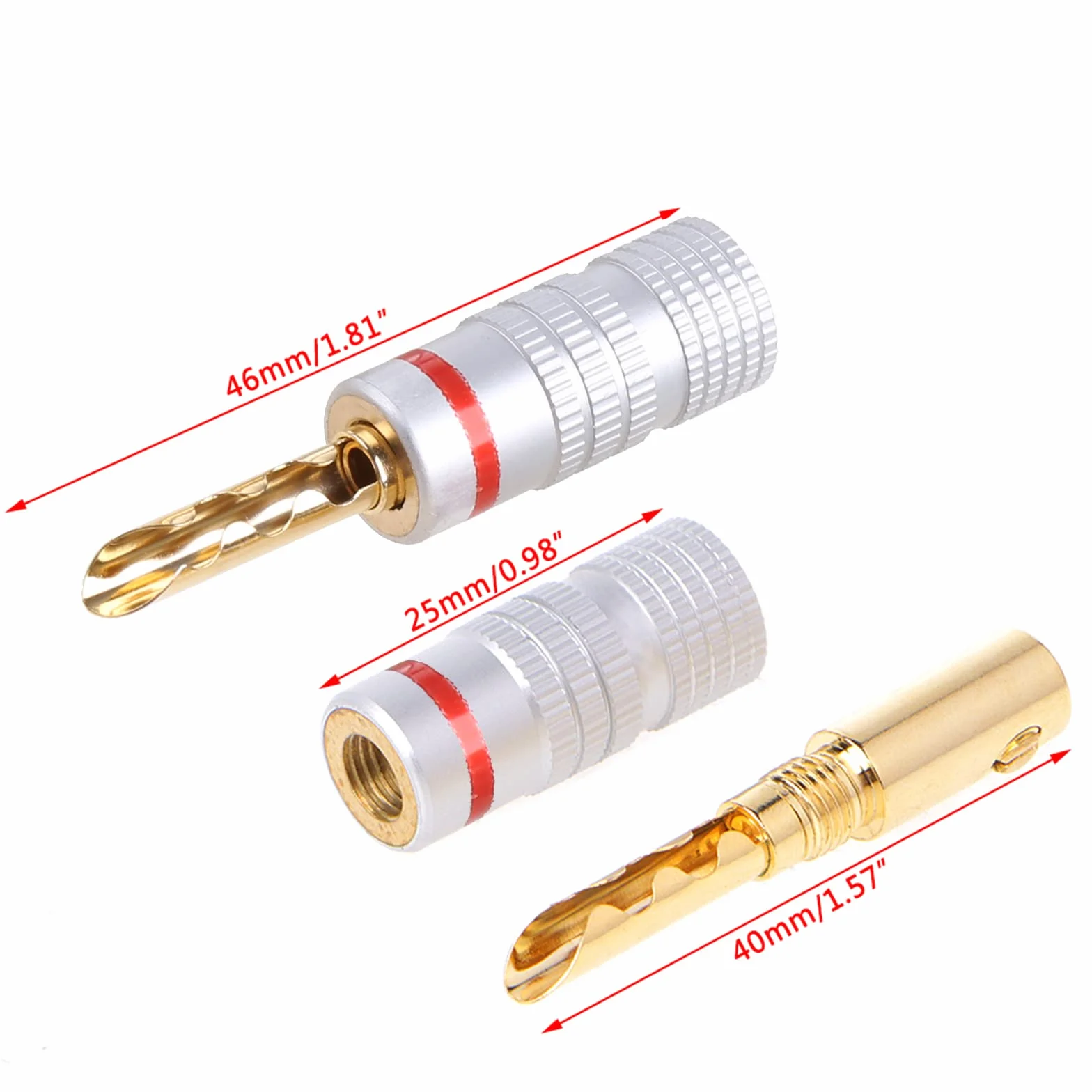 BFA connettori per spina a banana placcati in oro 4 mm