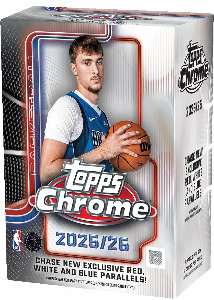 Topps Chrome 2025-26 Pallacanestro Value Box 7 confezioni