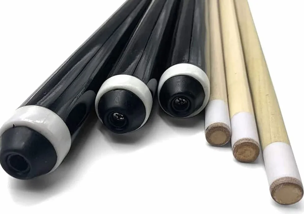 Stecche da Biliardo 2 Pezzi 50cm 68cm 90cm 120cm Legno Punte 11,5mm