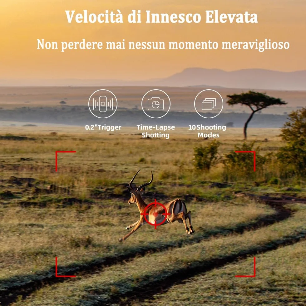 Fototrappola 4G 120MP 4K con SIM Telefonica, Fotocamera Caccia Notturna Impermeabile con Movimento Attivato