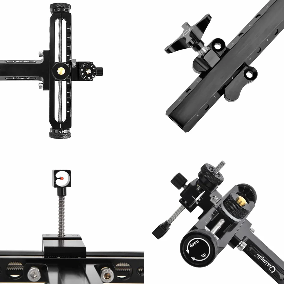 SHARROW Mirino per Arco Ricurvo Alluminio 9 pollici Bow Sight Accessori Arco