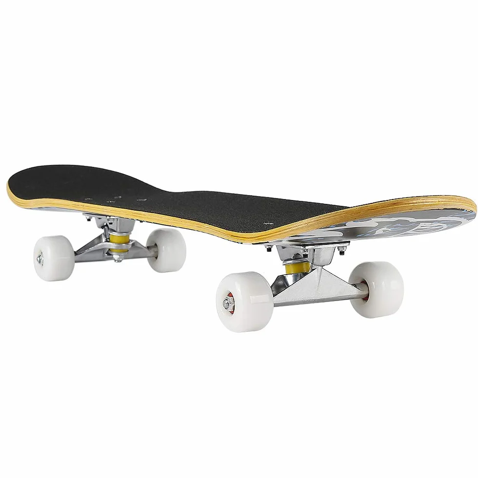 Skateboard a 7 strati, Skateboard Completo,7 Strati di Acero, Concave Skateboard,Cambini,Junior,Principianti, Adulti,Guida Flessibile,Portata 100 kg