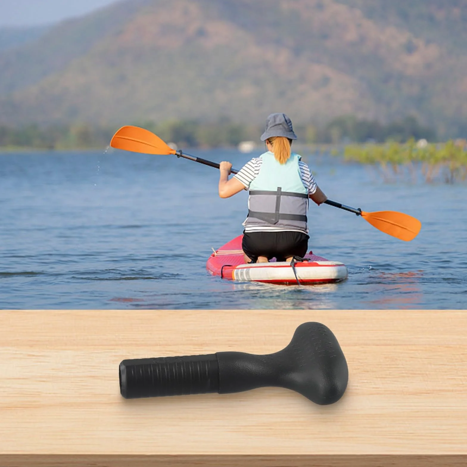 Manico di ricambio in nylon ABS per pagaie canoa SUP paddle surf barca