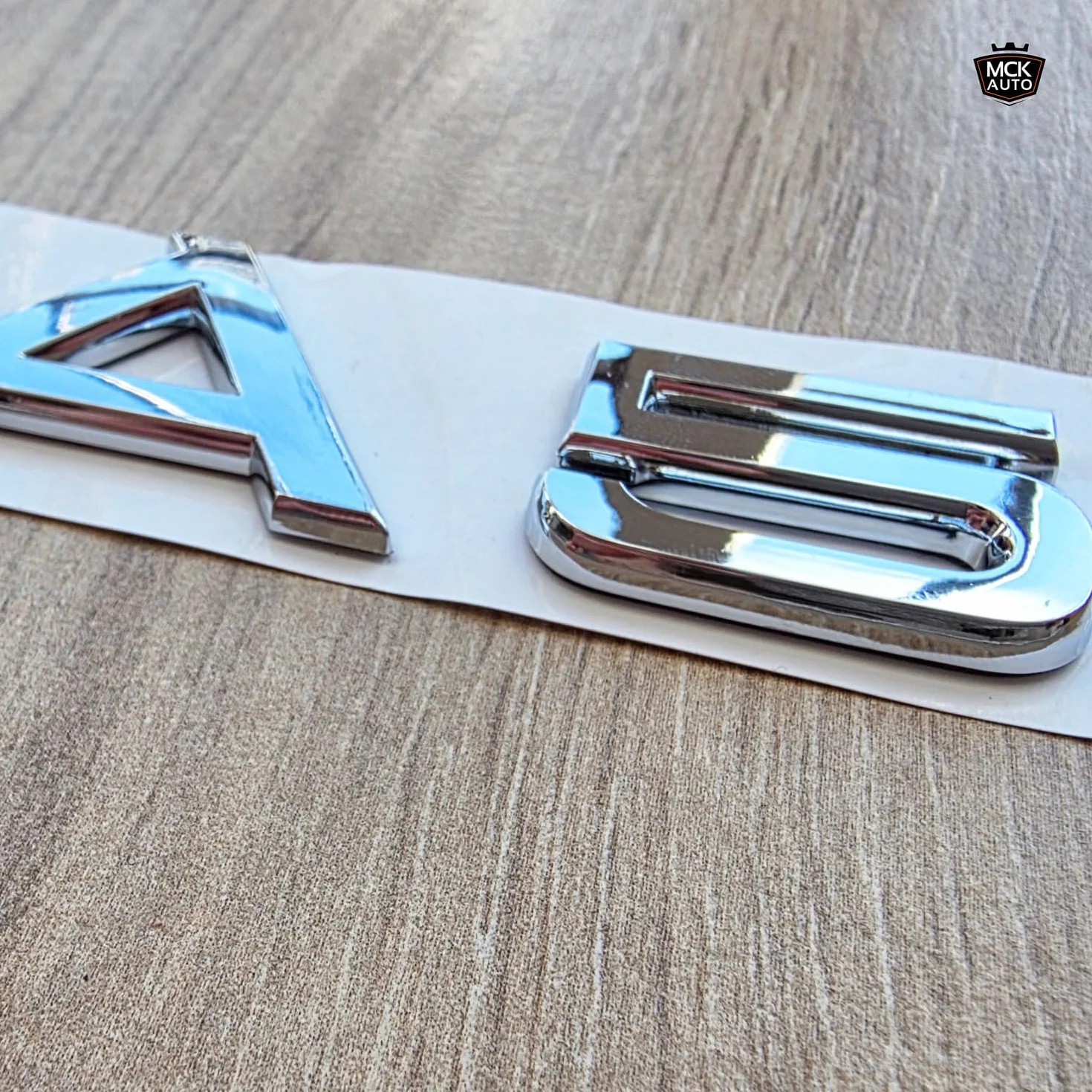 Logo posteriore A5 argento lucido modifica tuning