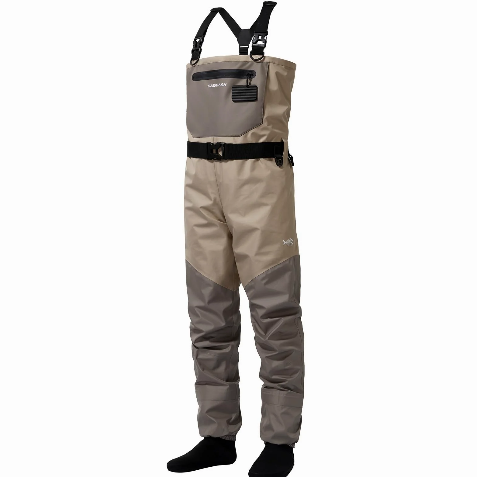Bassdash FW08 Trampolieri Traspiranti da Uomo Trampolieri Impermeabili da Pesca a Mosca Petto Trampolieri da Pesca Leggeri Calza per Stivali