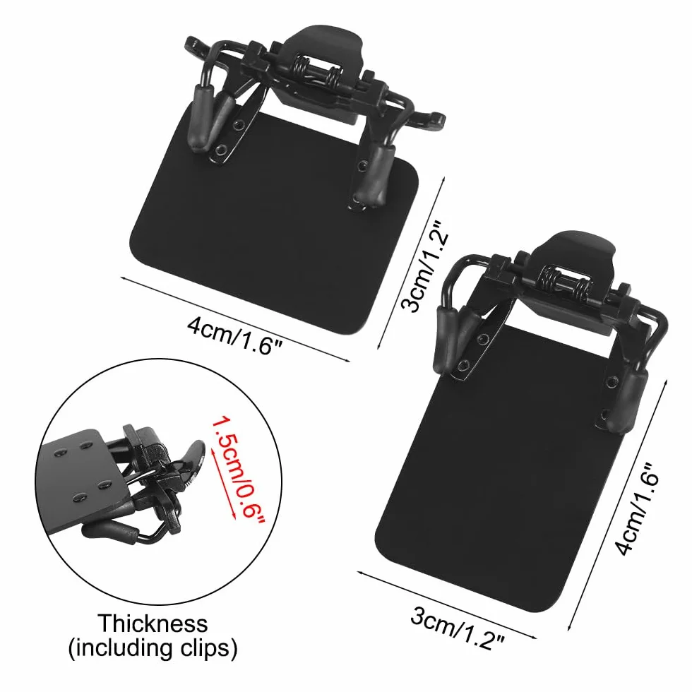 DONGKER Patch per Occhiali da Tiro, 2 Pezzi Toppe con Angolo Regolabile a 180° per Occhiali Sportivi