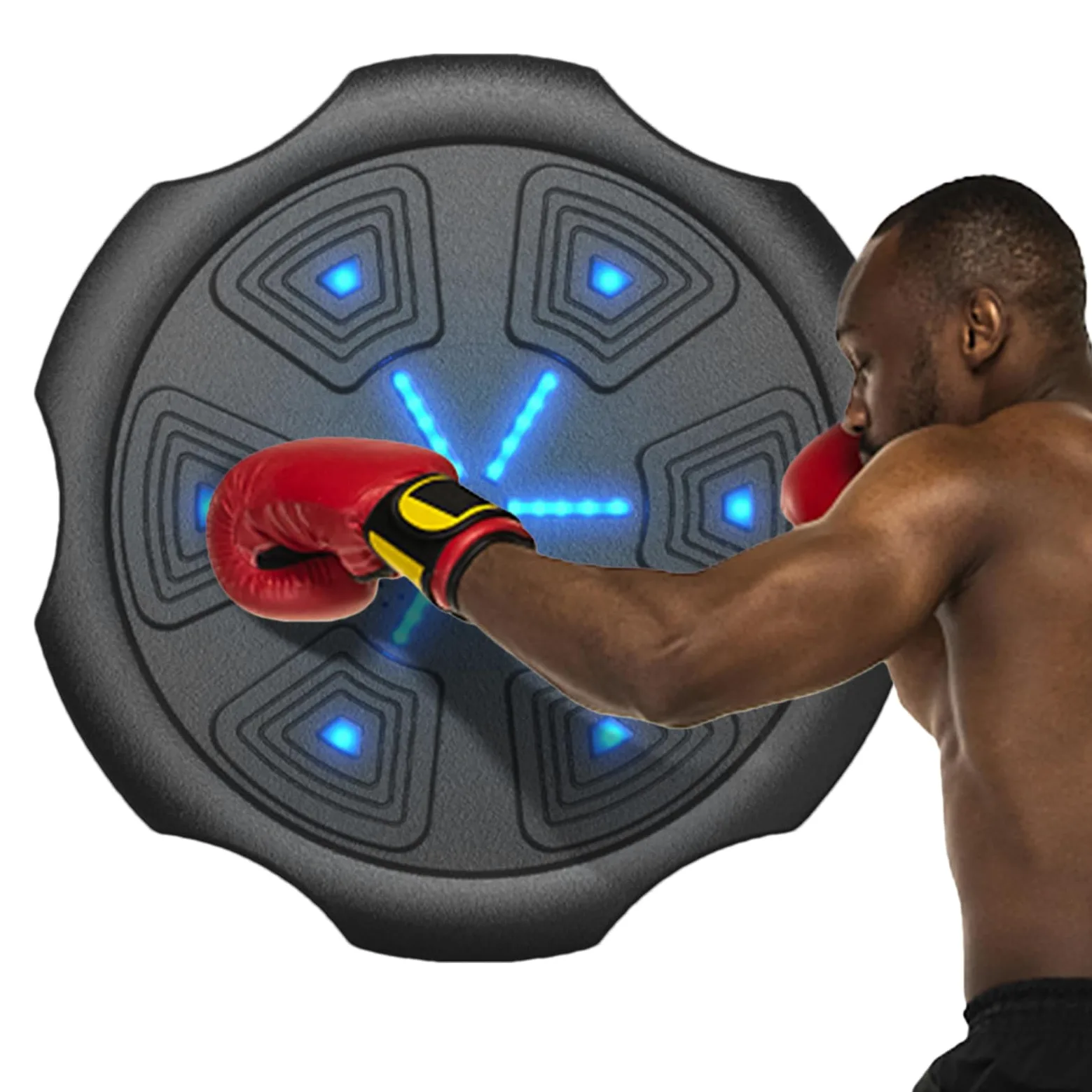 Music Boxing Cuscinetti Bersaglio | Macchina Da Pugno Musicale Attrezzo Allenamento Digitale con Bersagli per Adulti Allenamento Casa Coordinazione Occhio Mano