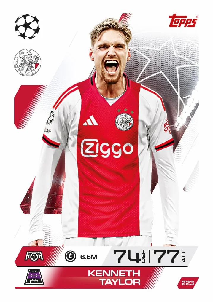 Topps UCC Match Attax 2025/26 Mini Tin Global Goalscorers 28 carte Star Boy LE 3 carte Worldies LE