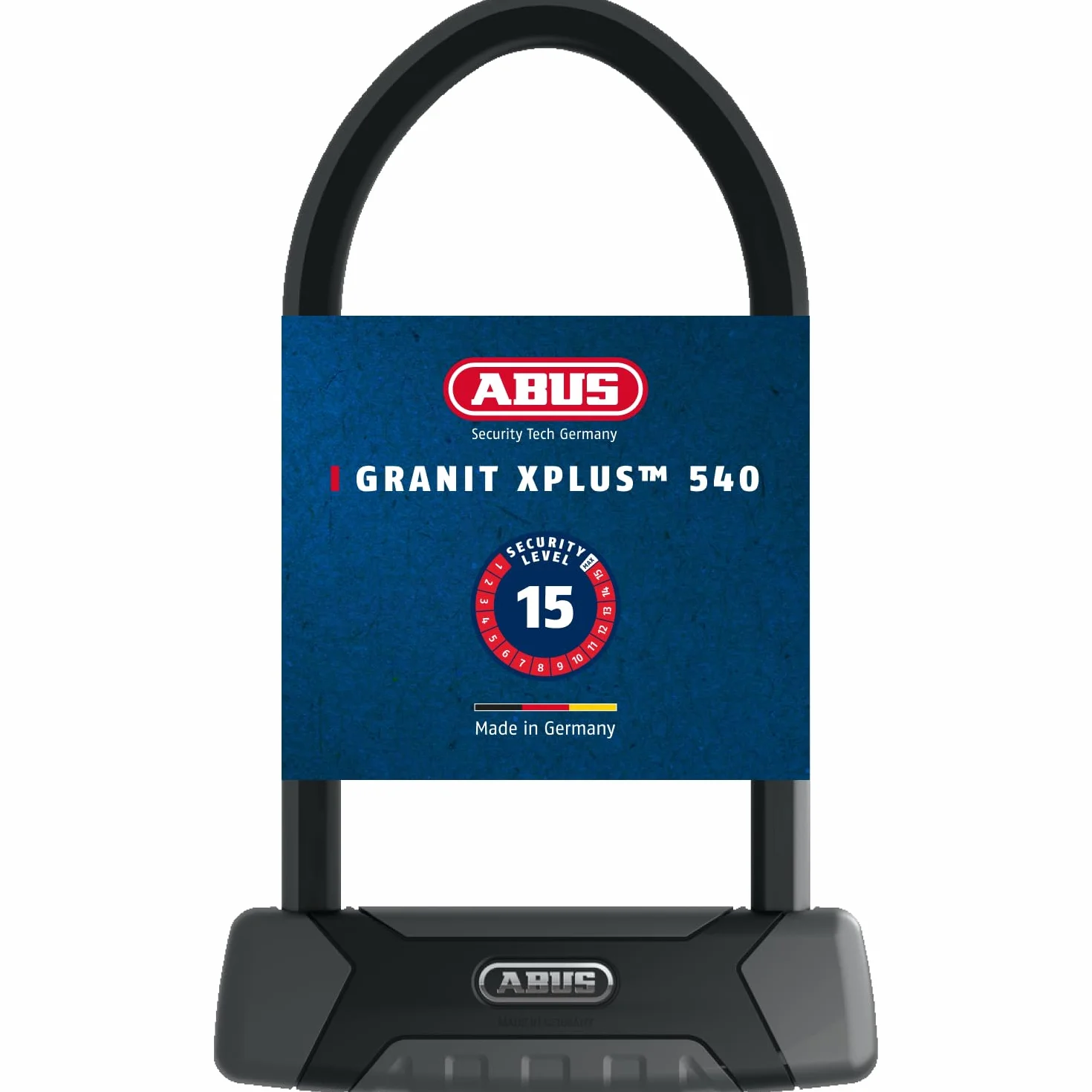 ABUS U-lock Granit XPlus 540 + staffa SH B - Serratura per bicicletta con cilindro XPlus come protezione antimanomissione - Livello di sicurezza 15-230 mm di altezza del grillo