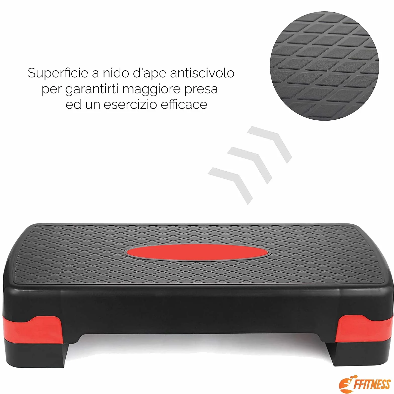 Stepper Regolabile in Altezza per Fitness Aerobica, Piattaforma per Esercizi a Casa e Palestra