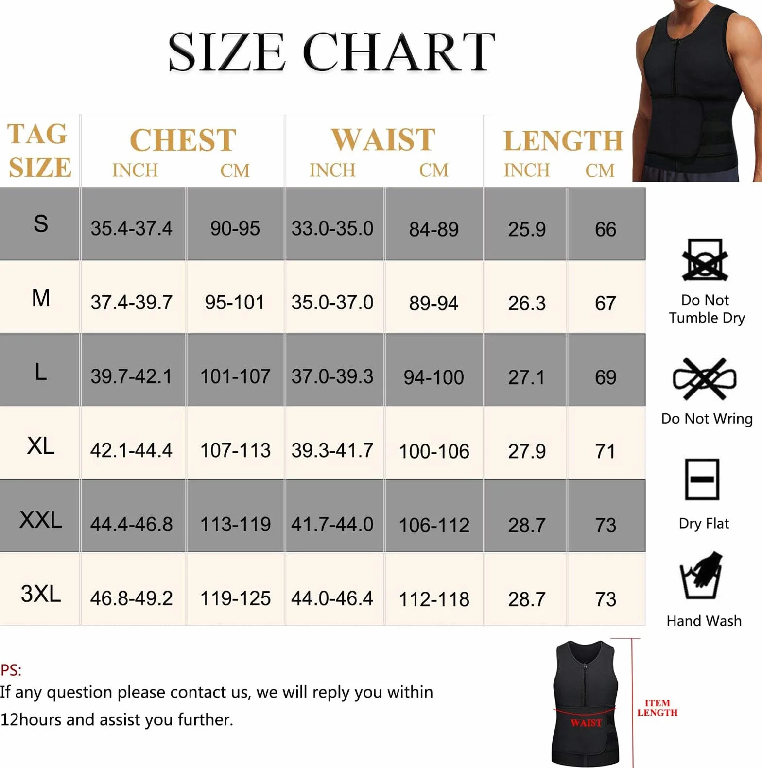 Canottiera Dimagrante Uomo Fascia Addominale Neoprene Perdita di Peso Gilet Sauna Allenamento Fitness Body Shaper