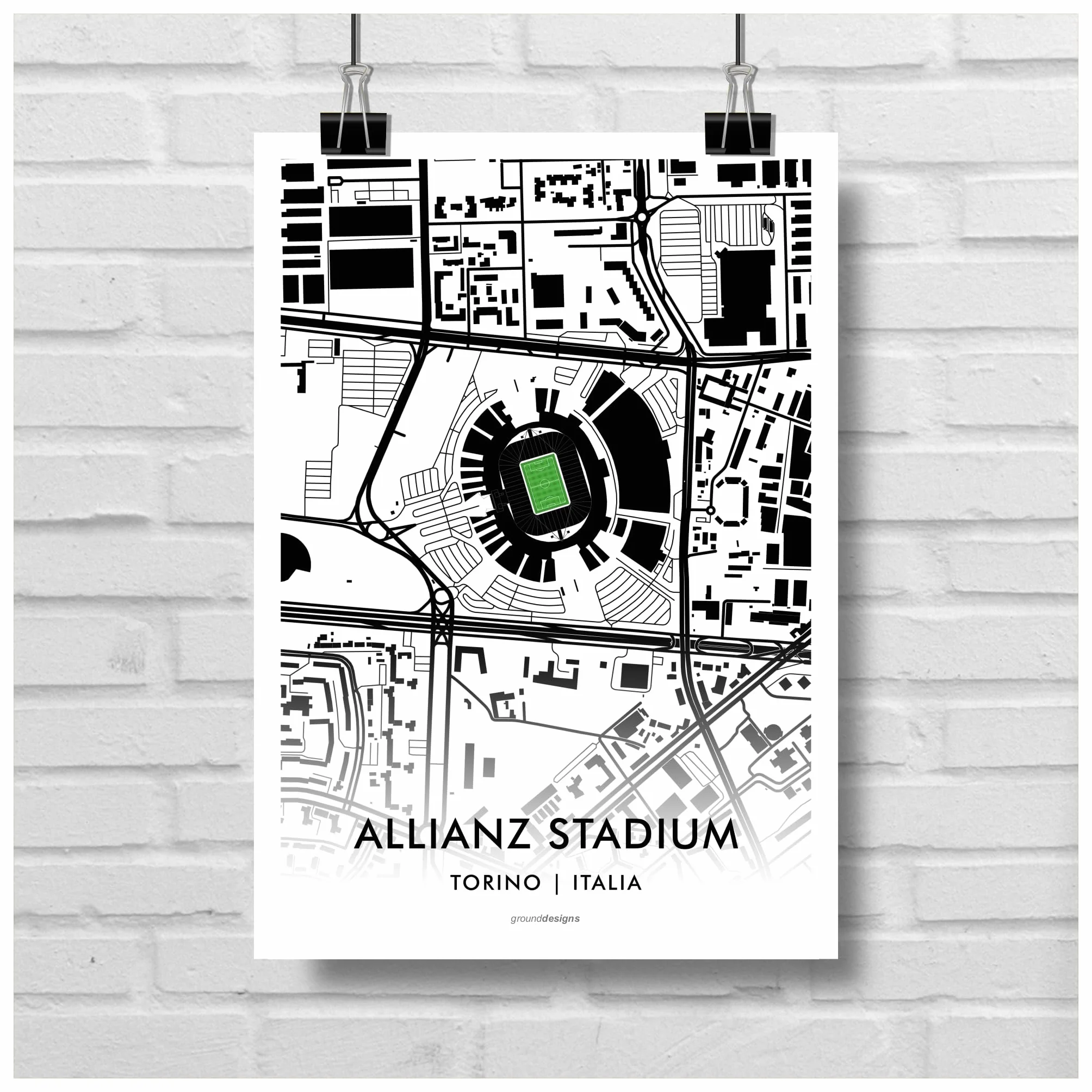 JUVENTUS FC Mappa artistica formato A3