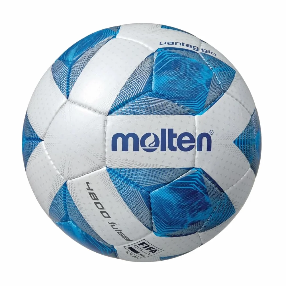 Molten F9A4800 Palloni da Futsal White/Blue/Silver 4