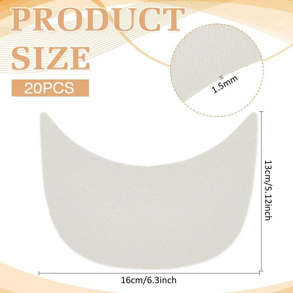 BENECREAT Inserto Visiera Berretto 20 pz - Cappello Plastica Tesa Sagomata per Cucito Artigianato