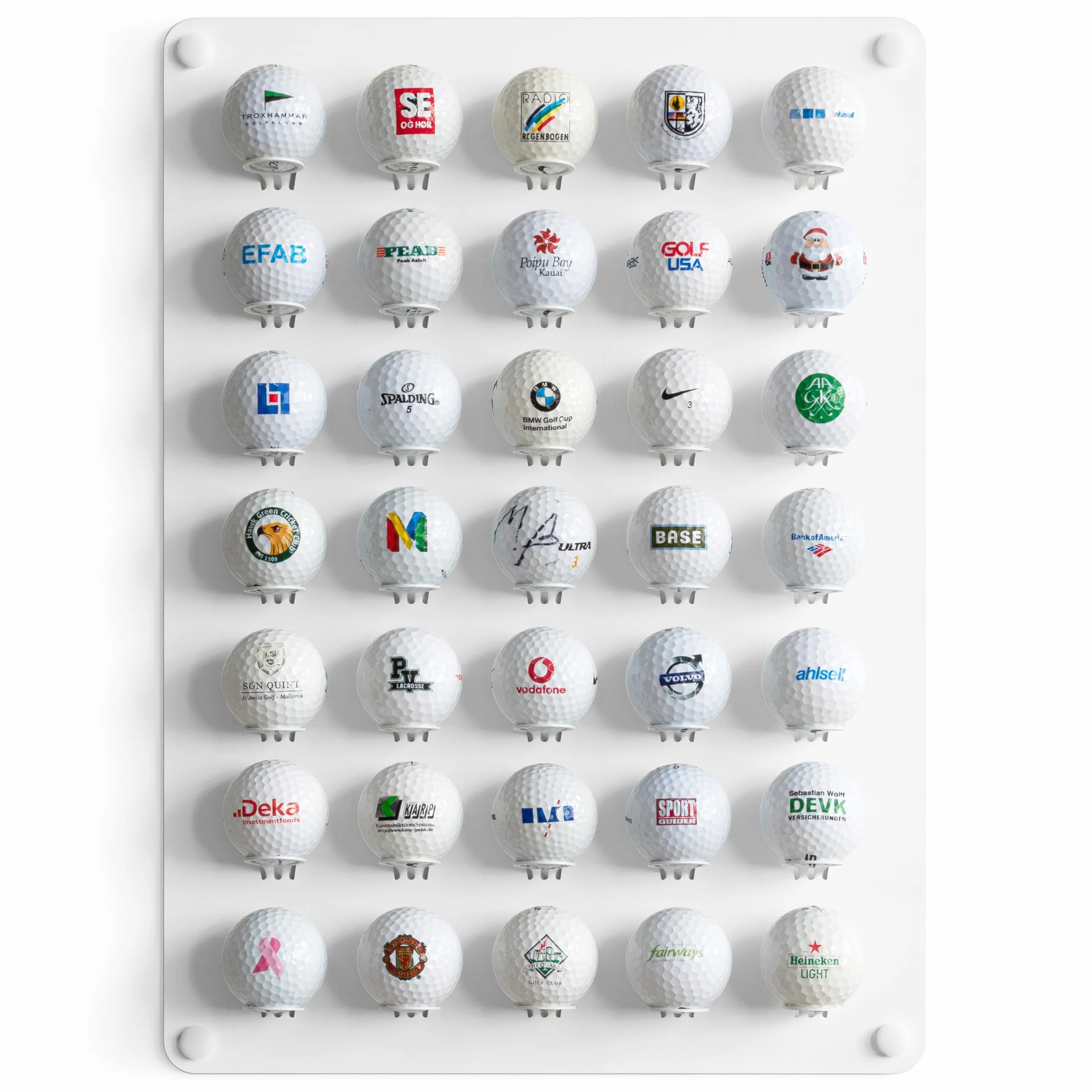 Espositore palline da golf | Supporto, mensola, organizzatore, display, accessori, mobili, vetrina da parete per palline da golf | Regalo per amici.