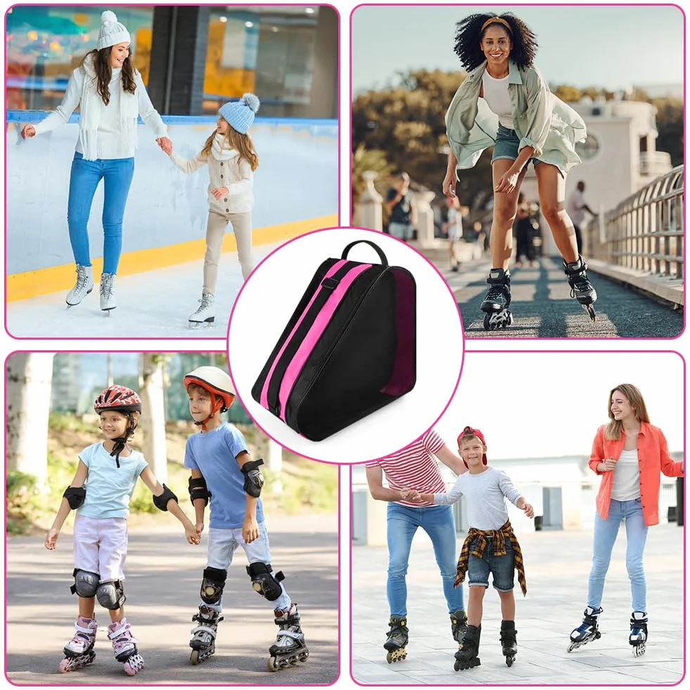 Flintronic Borsa Pattini Traspirante con Tracolla Regolabile per Scarpe Skate e Pattini in Linea