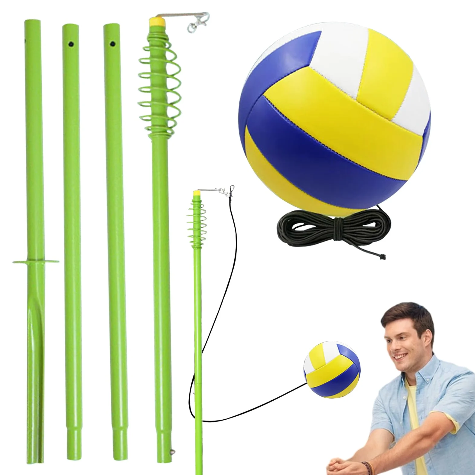 Attrezzatura Allenamento Pallavolo Attrezzatura Portatile Per Allenamento | Allenatore Servizio Pallavolo Individuale Bambini, adulti, famiglie, professionisti, donne, ragazzi