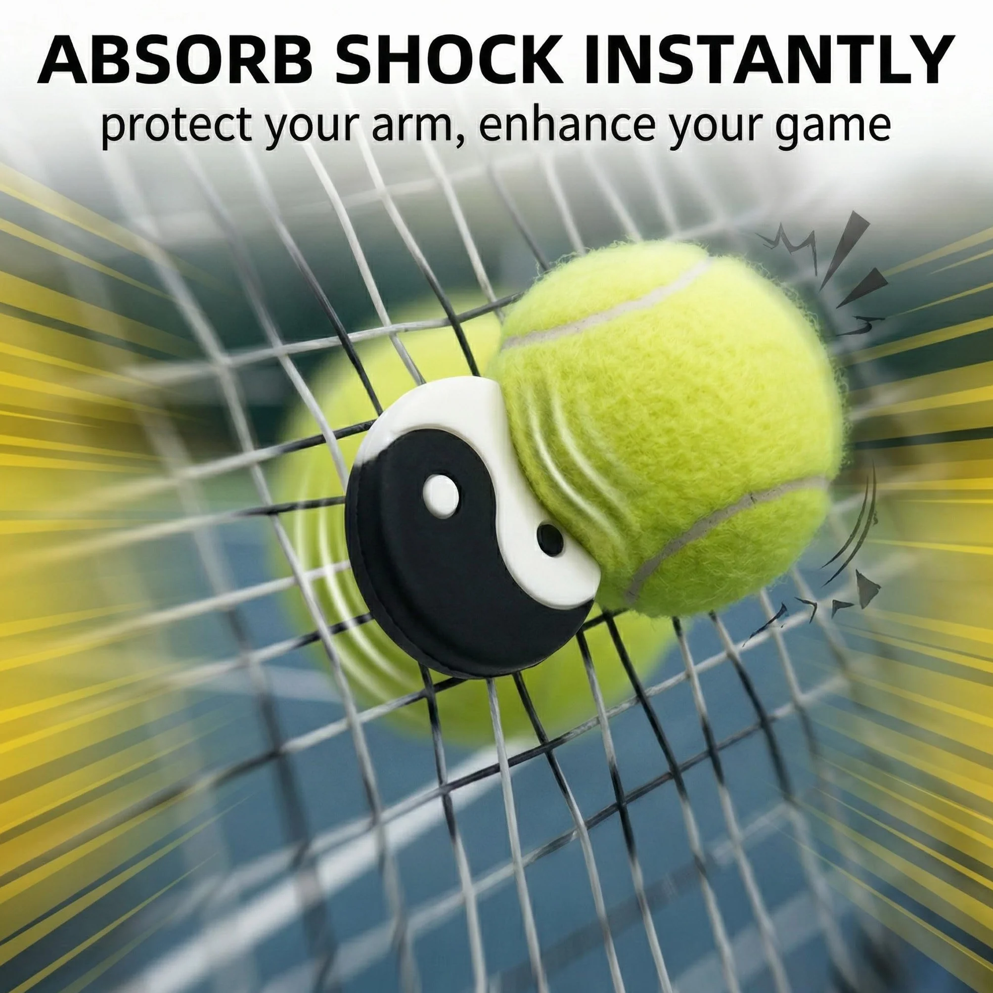 Pezzi 9 Smorzatori Tennis Tai-Chi Silicone Antivibrazione Set Accessori Racchetta