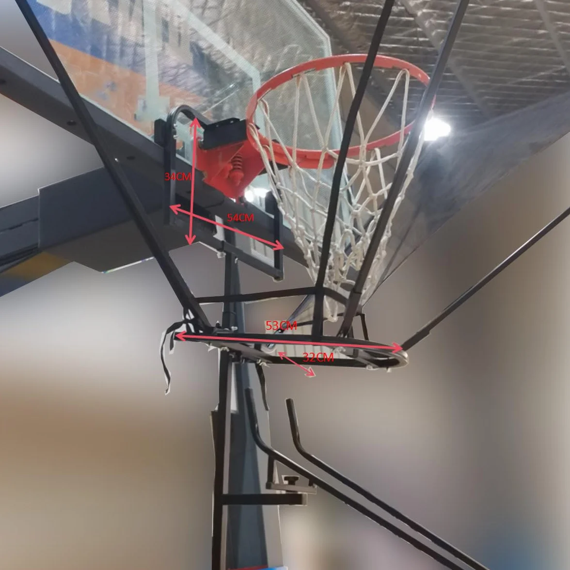 Trainer Lancio Basket con Sistema di Ritorno a Rete, Canale Giratorio 180°, Dispositivo Portatile