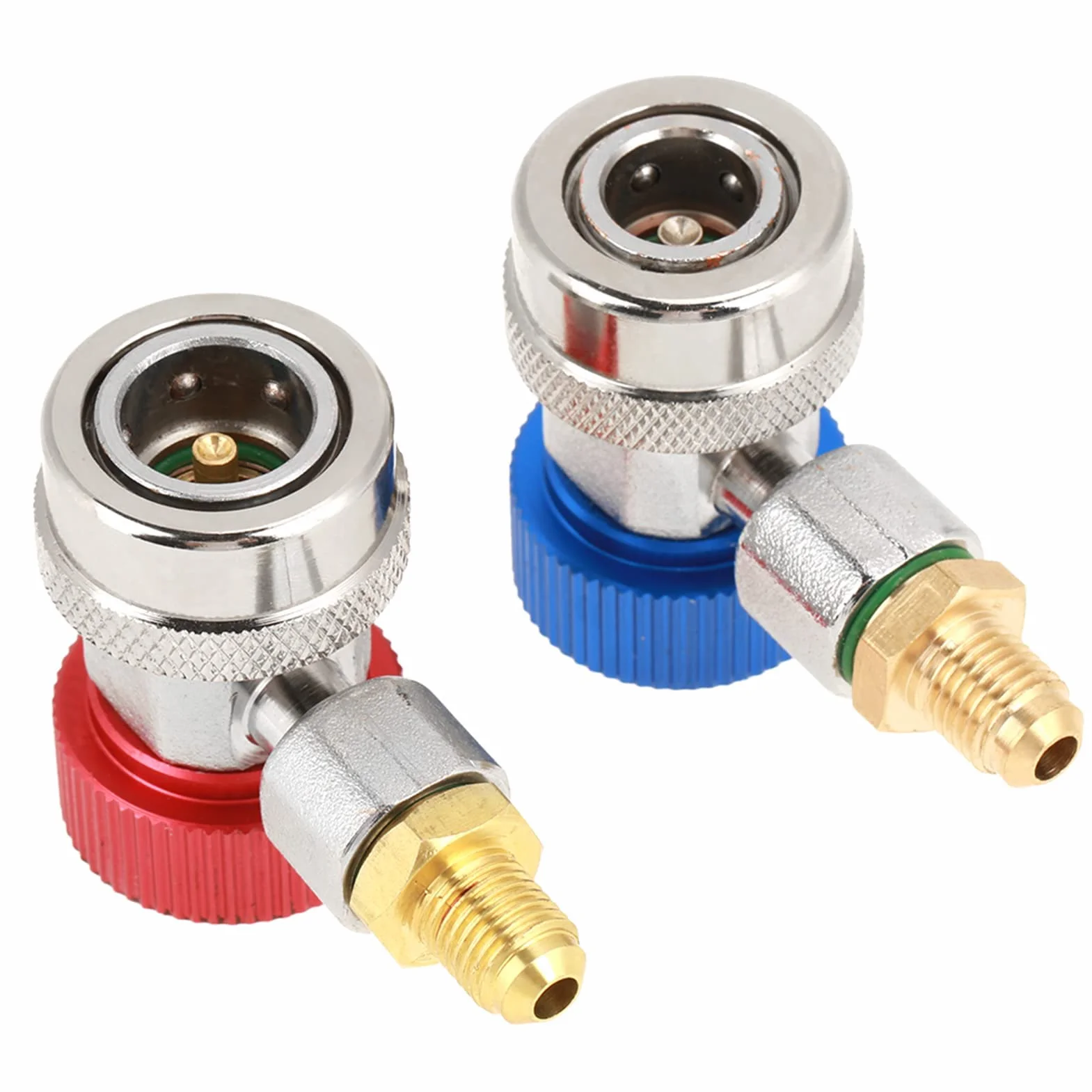 Adattatore per attacco rapido regolabile, adattatore AC R134A, adattatore R134A regolabile ad alto flusso per raccordi per tubi auto Aggiungi