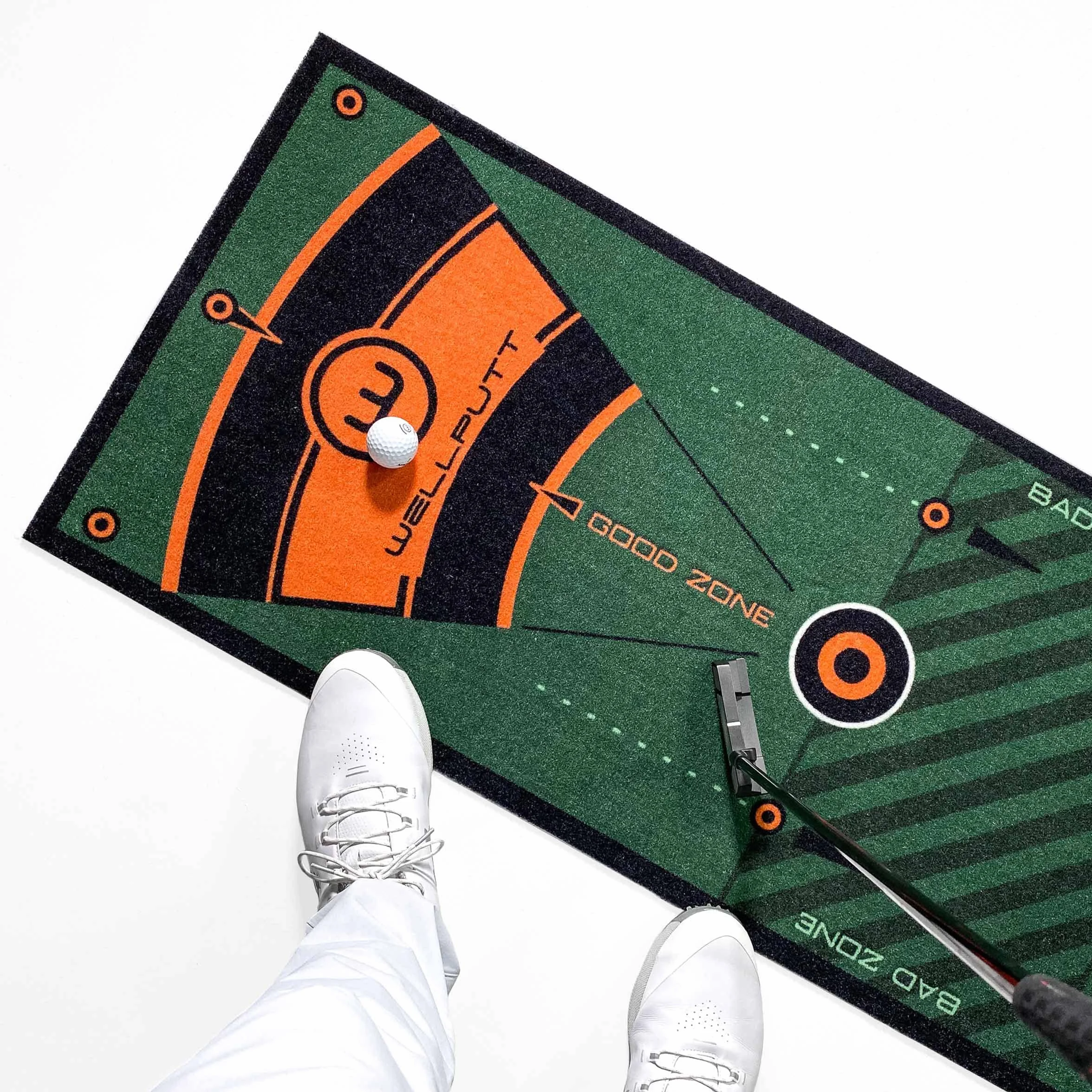 WELLPUTT Tappetino da Putting Allenamento Golf 3m Verde