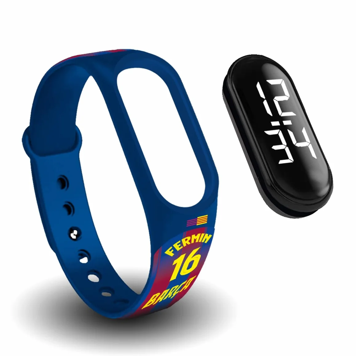 FIT & FUN Orologio Digitale FC Barcellona Ufficiale - Resistente all'Acqua con Calendario