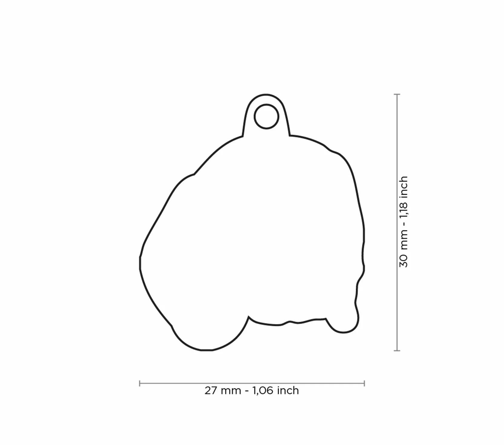 MyFamily Medaglietta per Cane Beagle Targhetta Cane Smaltata a Mano Metallo 27x30 mm