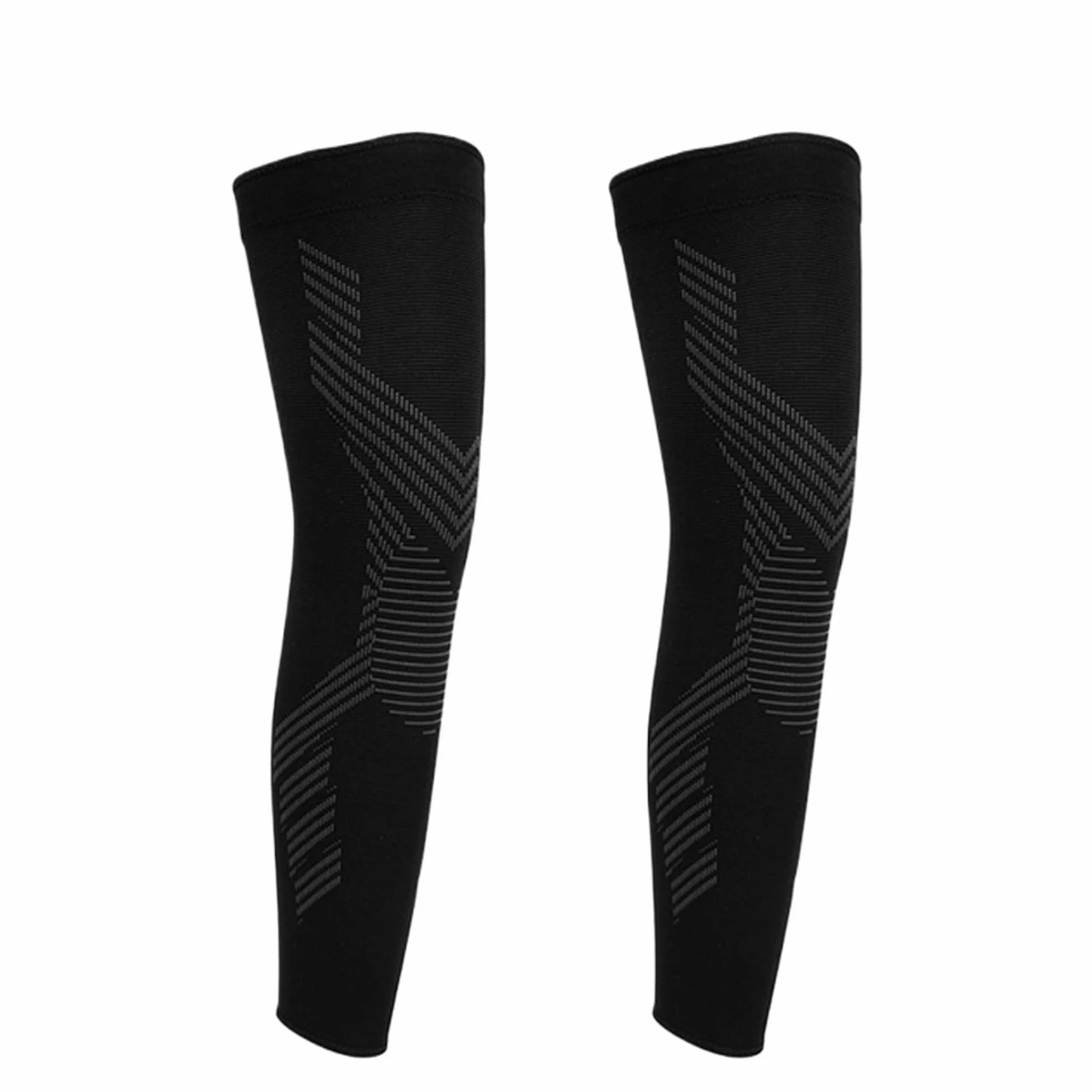 Gambali a compressione per tutta la gamba Manicotti for gambe a compressione 1/2 pezzo a lunghezza intera - Supporto for ginocchia e polpacci for for sport allenamento for uomini donne(Black-2PCS,L)