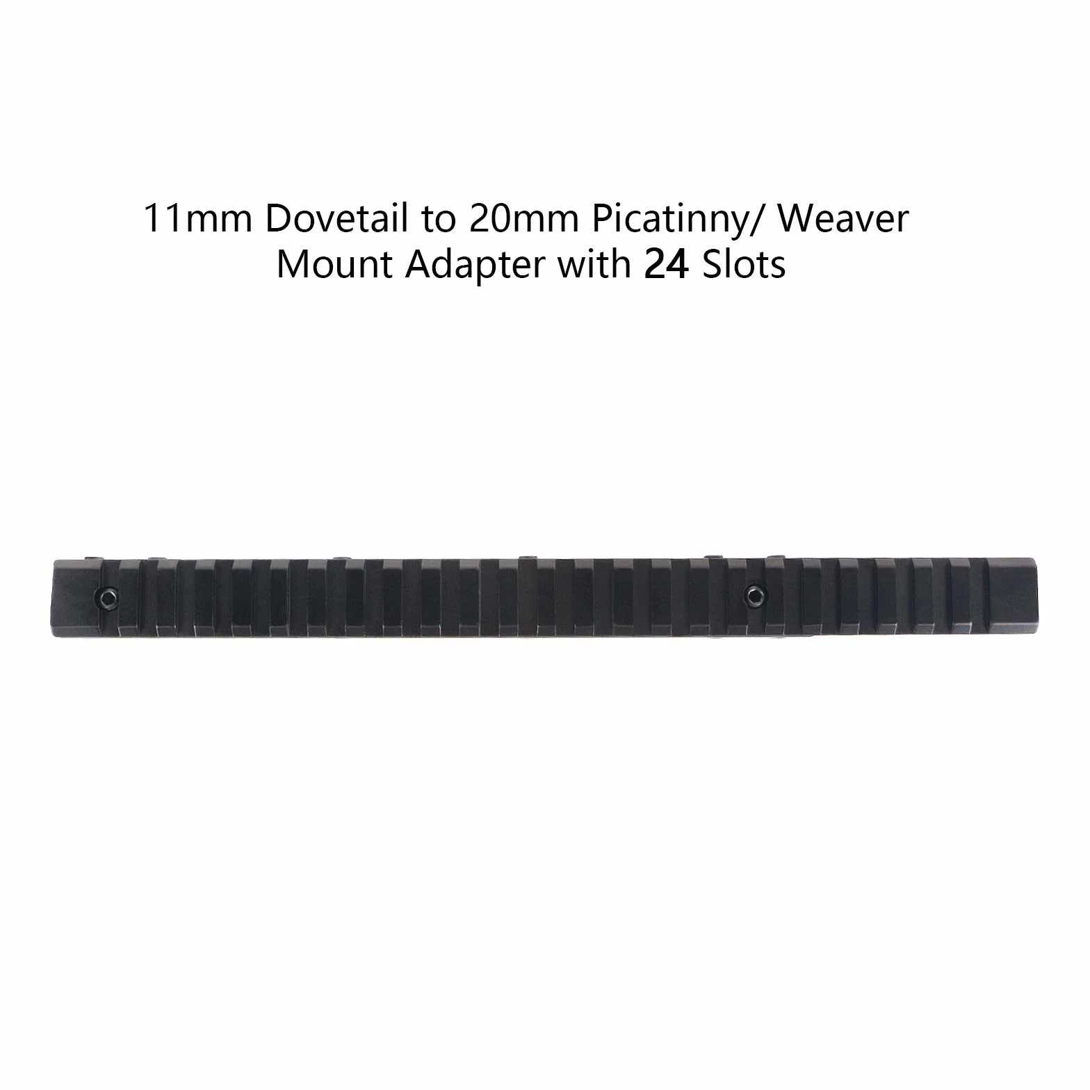 Montaggio a Coda di Rondine Picatinny Weaver Rail 24 Slot Adattatore da 11 mm a 20 mm Standard 1913