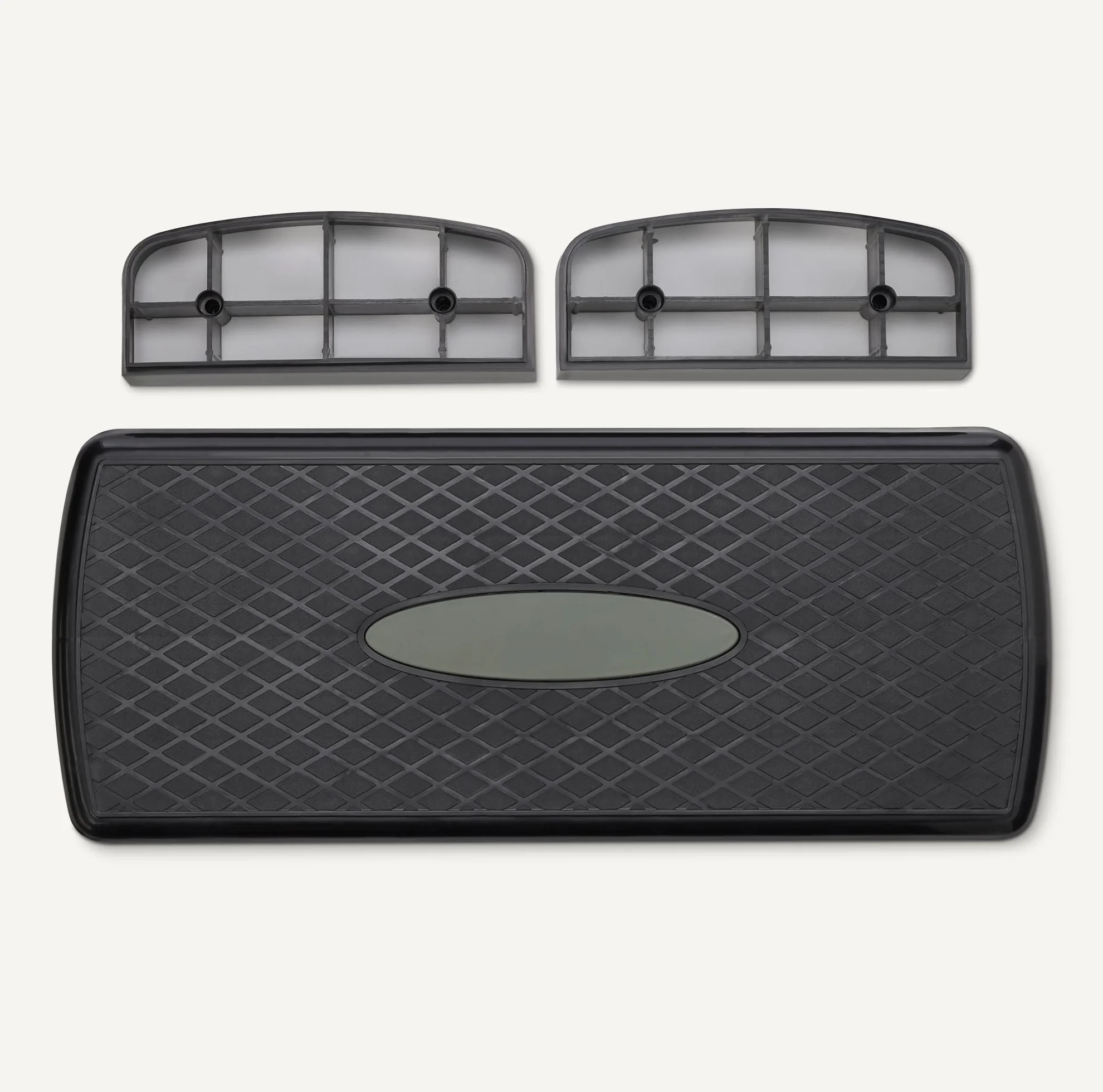 Amazon Basics Pedana Step per Aerobica, Stepper Regolabile 68.58cm Nero/Grigio