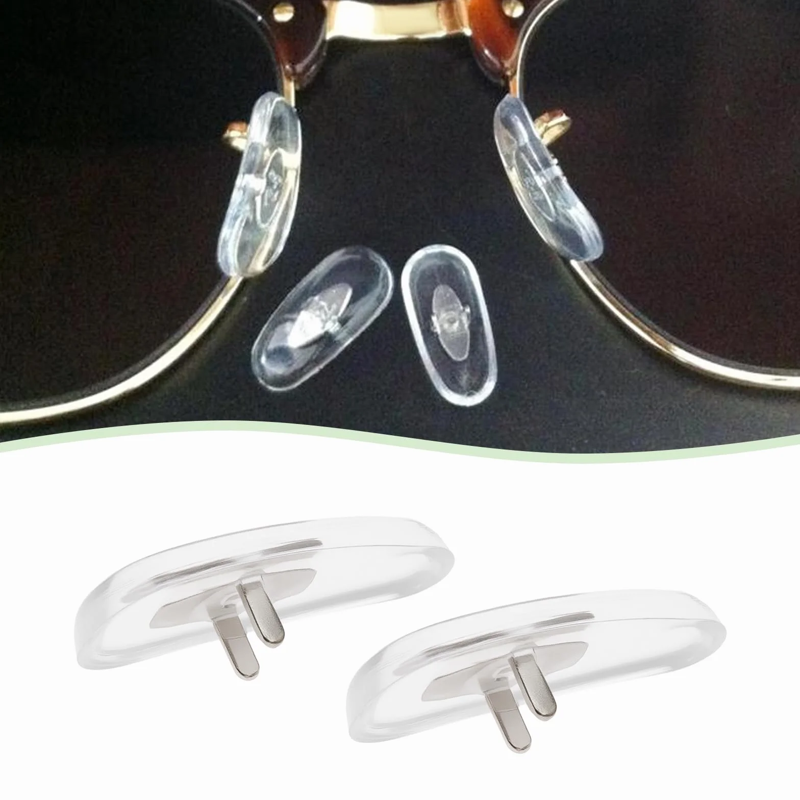 Clip-on Naselli Trasparenti Compatibili Ray-Ban Occhiali Da Sole 16 mm