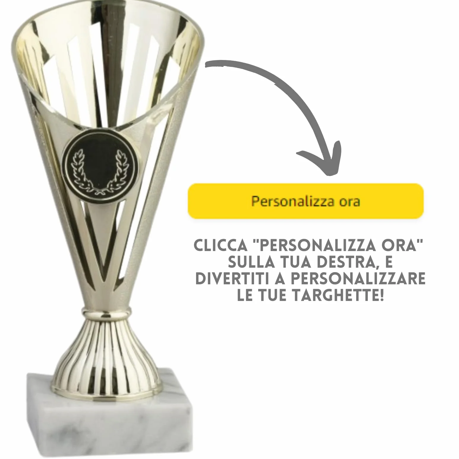 Trofei Sportivi e Coppe Personalizzate con Targhetta Premio per Sport e Fantacalcio