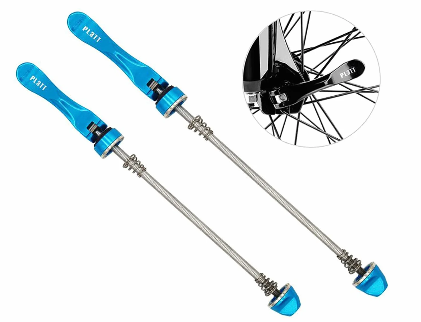 PLATT Sgancio Rapido per Bicicletta MTB Bici da Corsa Mozzi Lega Alluminio Anteriore Posteriore