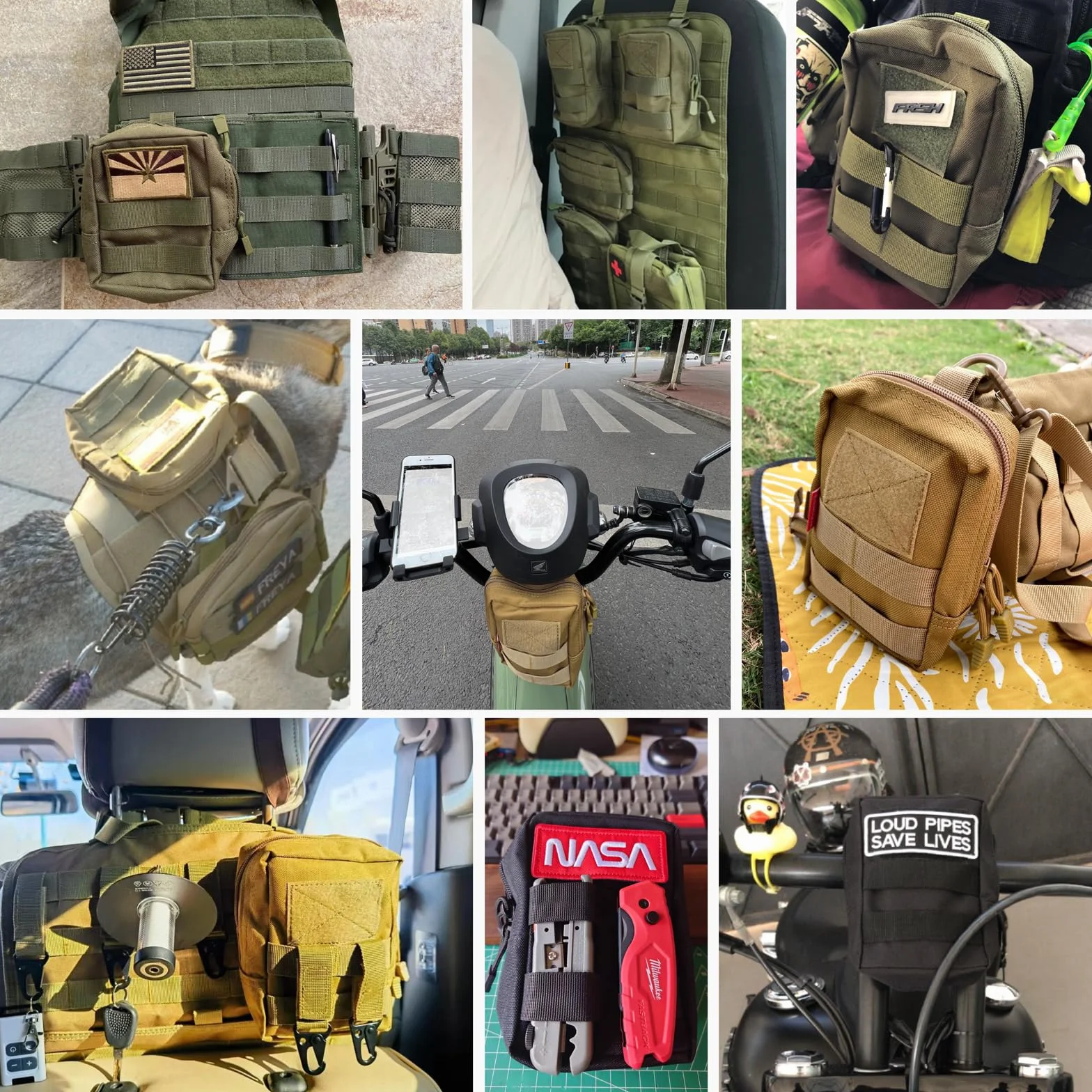 TRIWONDER Borsello Tattico Marsupio Militare Uomo Donna per Cinturone Borsa Tattica Molle EDC Caccia Campeggio