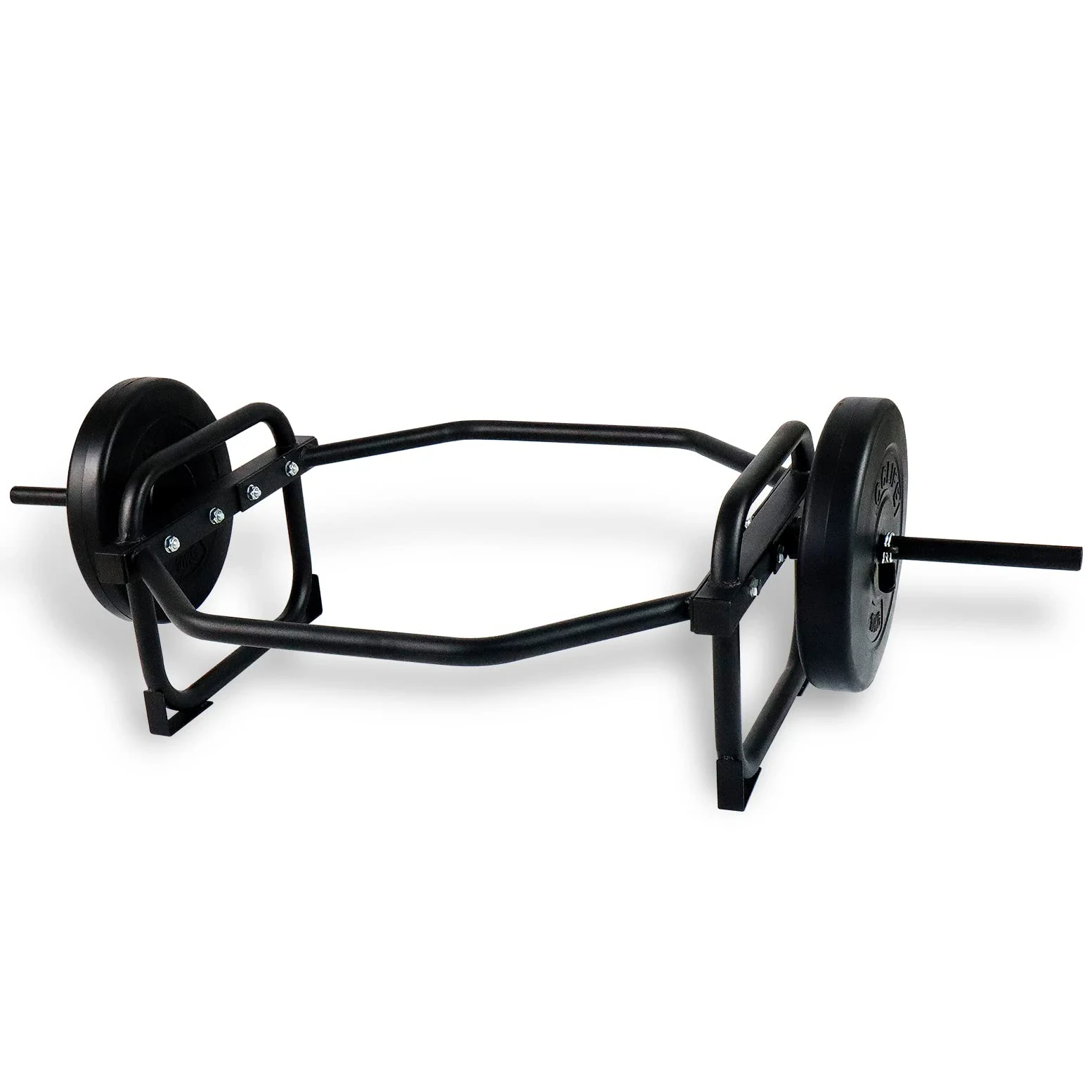 ZERRO Hex Bar, 25mm Trap Bar 120kg capacità Shrug Bar Deadlift Bar per l'esercizio Fisico della casa, 2 Dischi per manubri 2 Spring Locks