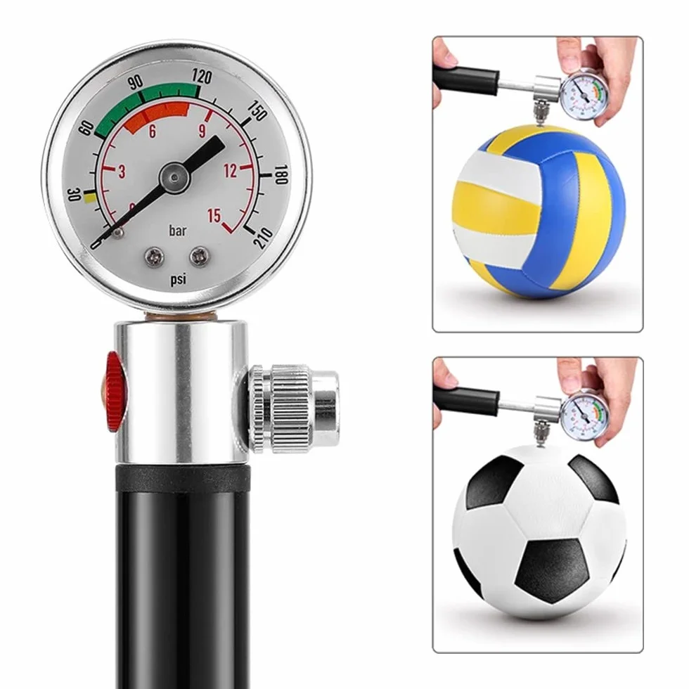 DONGKER Pompa Palloni Mini Pompe Pallacanestro con Manometro