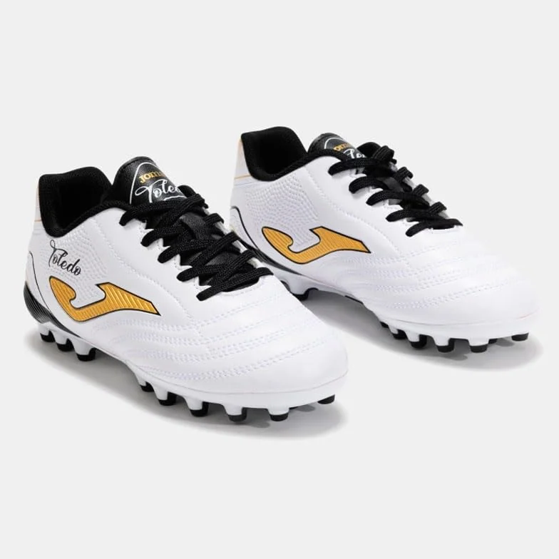 Joma Toledo JR 2502 Bianco Scarpe Calcio Bambino Erba Artificiale