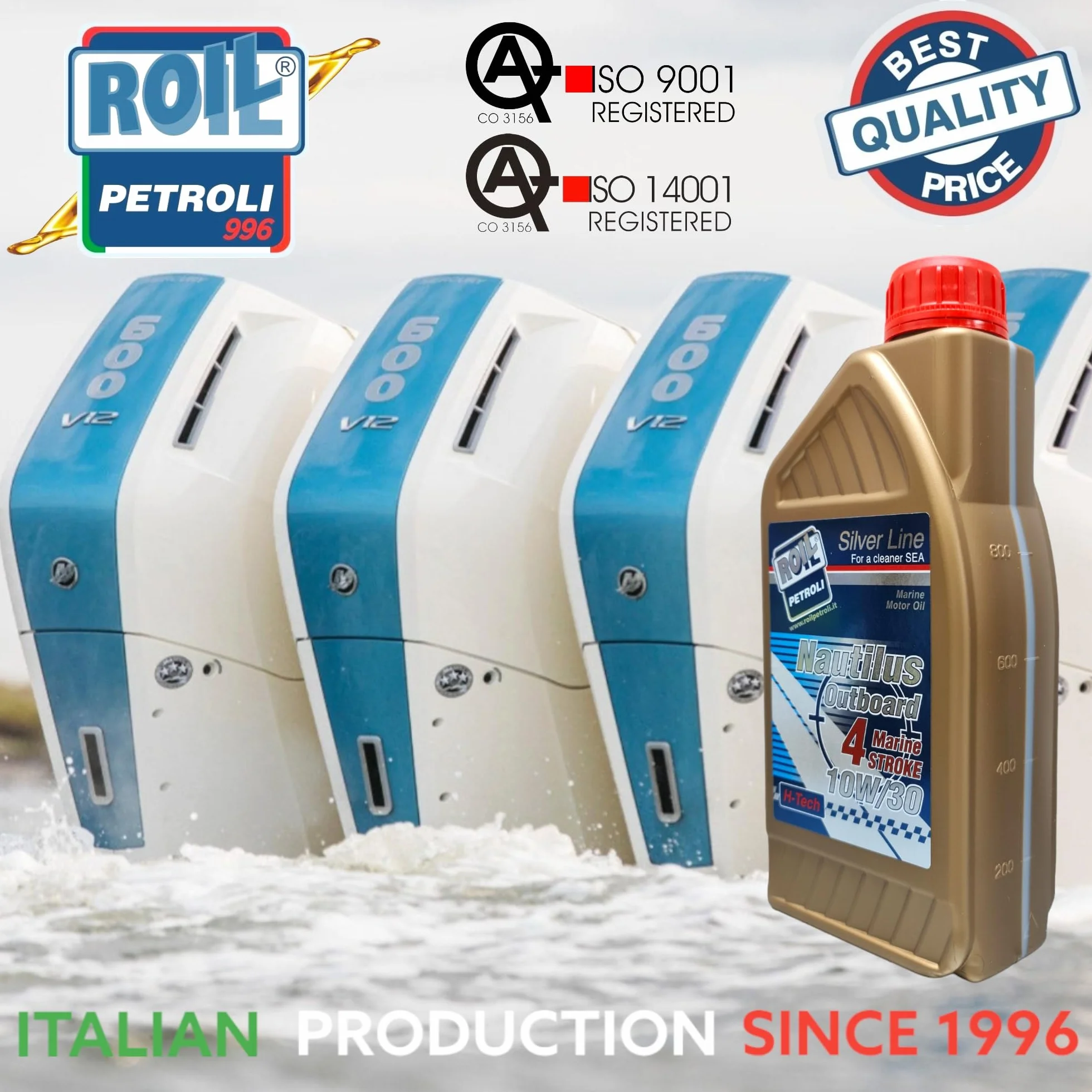 Roil Nautilus Outboard 10W/30 4 Stroke Marine Olej Nautyczny 100% Syntetyczny