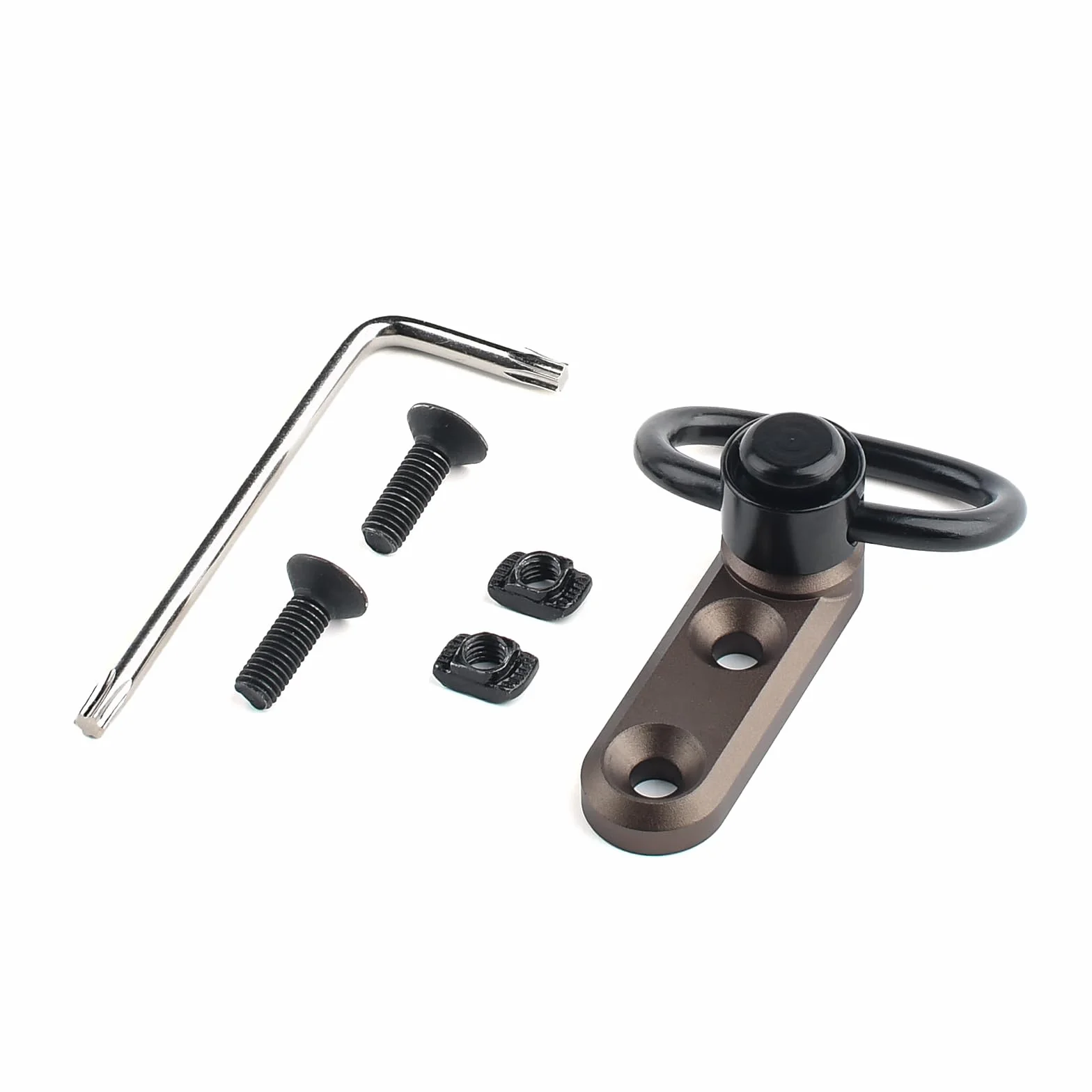 QD Sling Swivel Mount Adapter Tactical Sling Mount for Mlok/Keymod Rail System Tan