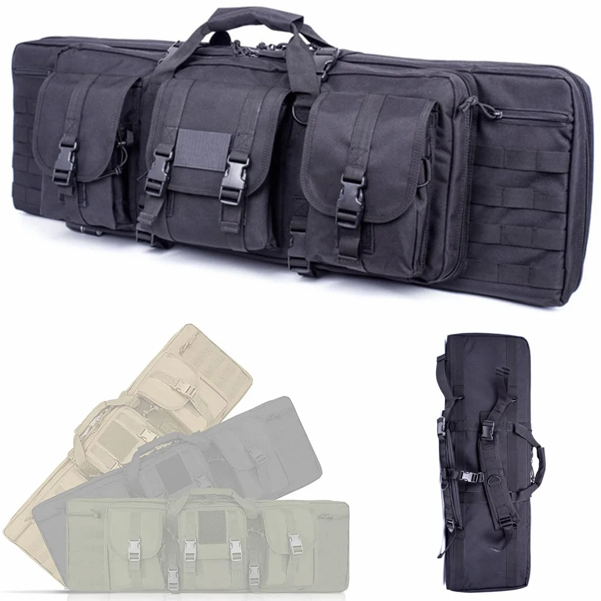Custodia per Carabine 140cm Impermeabile Doppia Fucile Borsa
