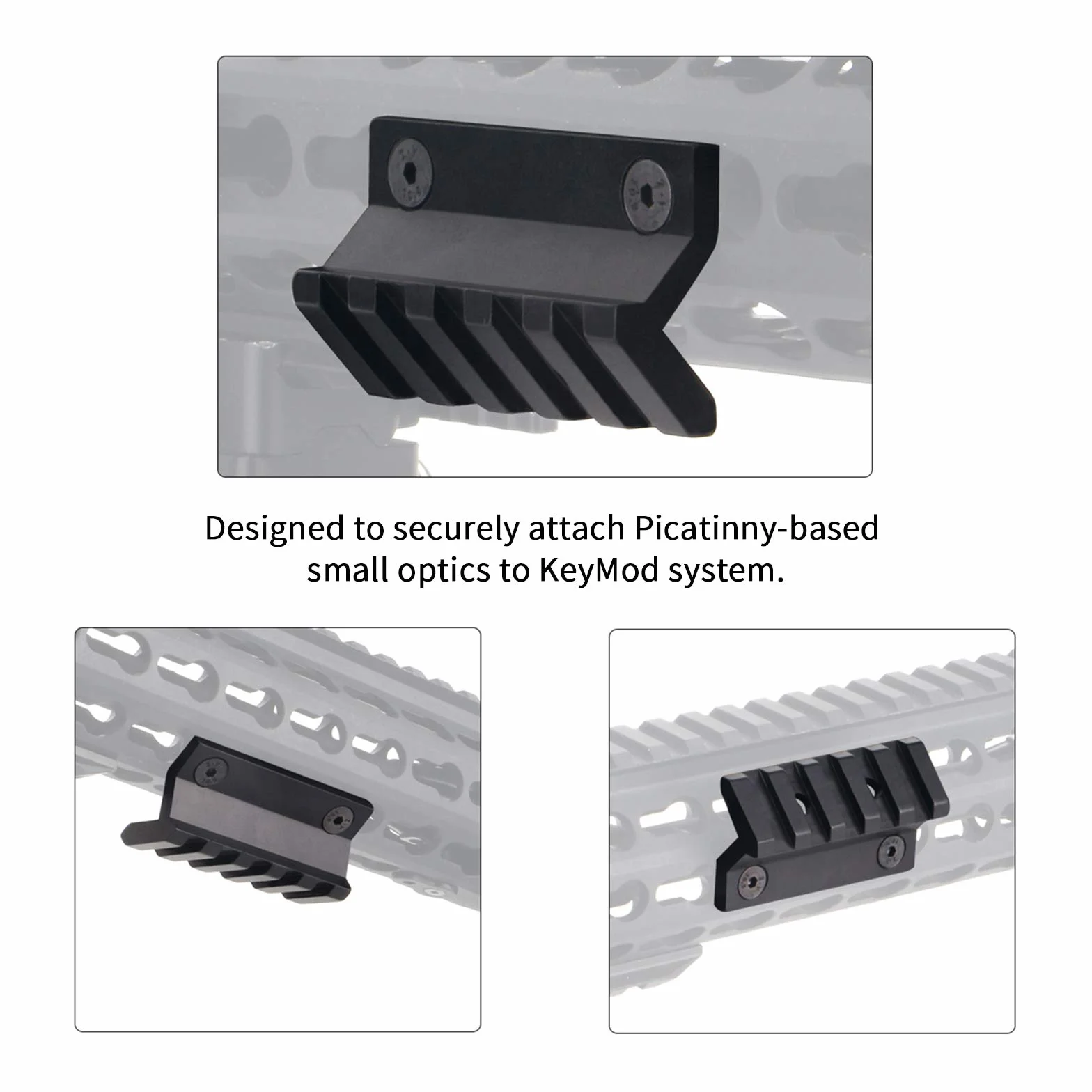 Picatinny Keymod Offset Rail Mount 45 Stopni 2.17" L Adatto per Binari Keymod 2 Sztuk (3 Slot, 5 Slot)