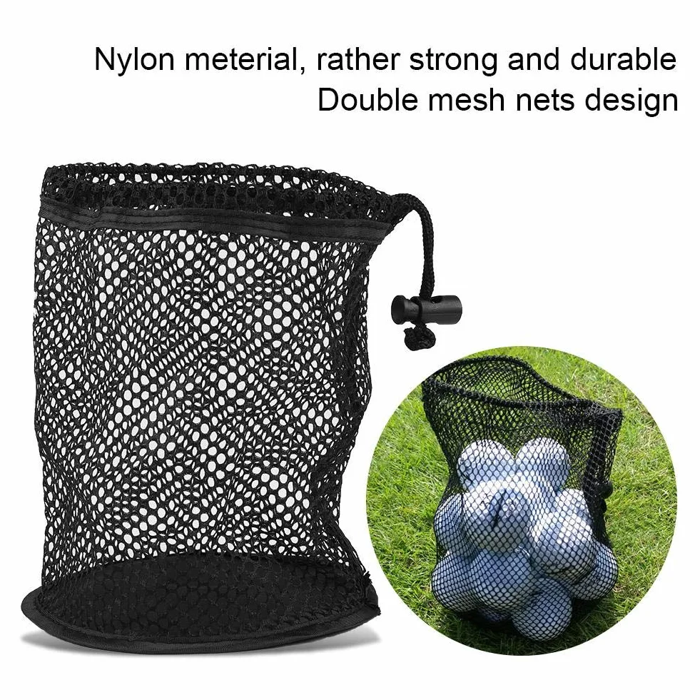 Borsa a Maglia Reti di Pallina da Golf, Cordoncino di Nylon, Accessori Golf Poke(25)