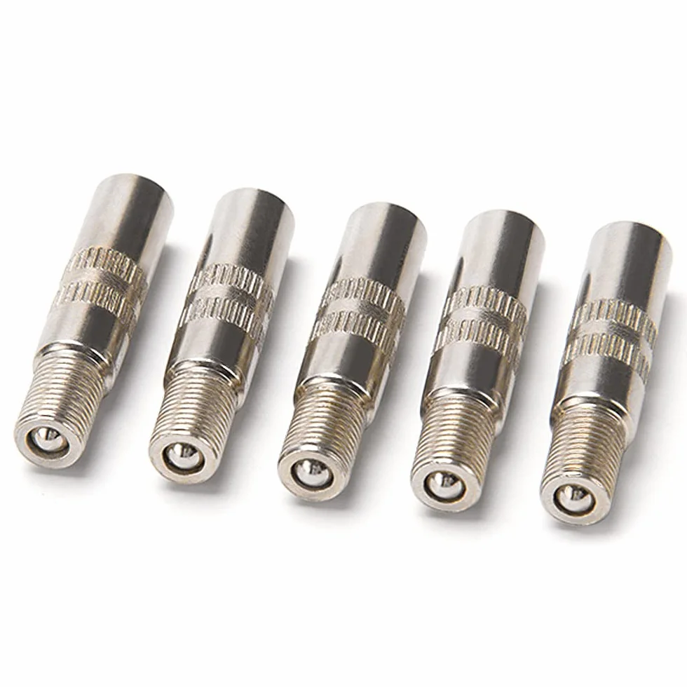 VooGenzek 5 Pezzi Metallo Valve Extender Pneumatico, Tire Estensione steli Tappi Valvole, Adattatore Estensione Valve, per Auto, Camion, Furgone, Roulotte
