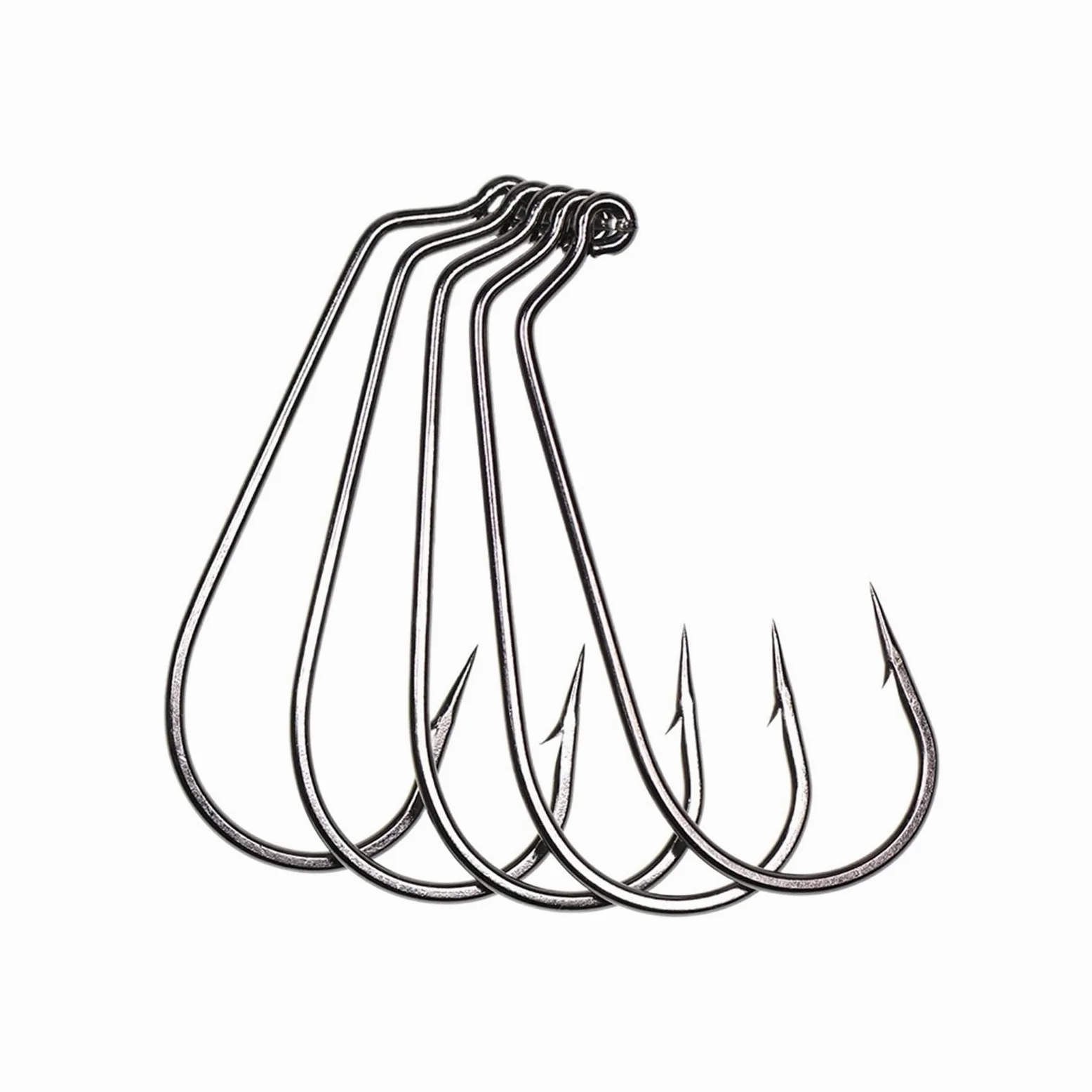 Amo da pesca, Ami da pesca, Gancio for maschera da 60 gradi in acciaio al carbonio ad alta quota Ganci in filo di acciaio forgiato for acqua salata d'acqua dolce 100 pezzi ( Color : Size 1i0 100pcs )